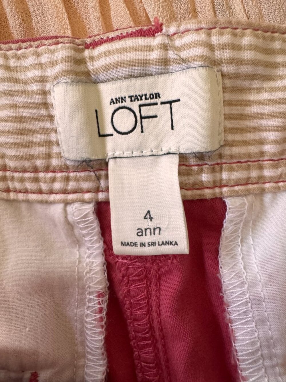Ann Taylor Raspberry Straight Leg Pants - Picture 5 of 7